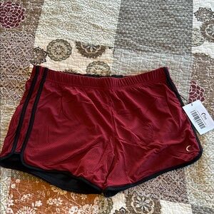 Zyia Womens Maroon Training Day Shorts